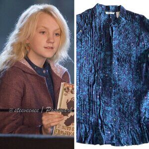Star Print Pleated Blouse Shirt ASO Luna Lovegood